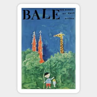 Bale,Basel,Switzerland,Travel Poster Sticker